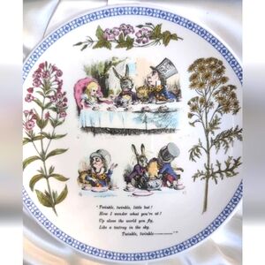 Alice in Wonderland Minton Plate Mad Hatters Tea Party Ltd. Edition